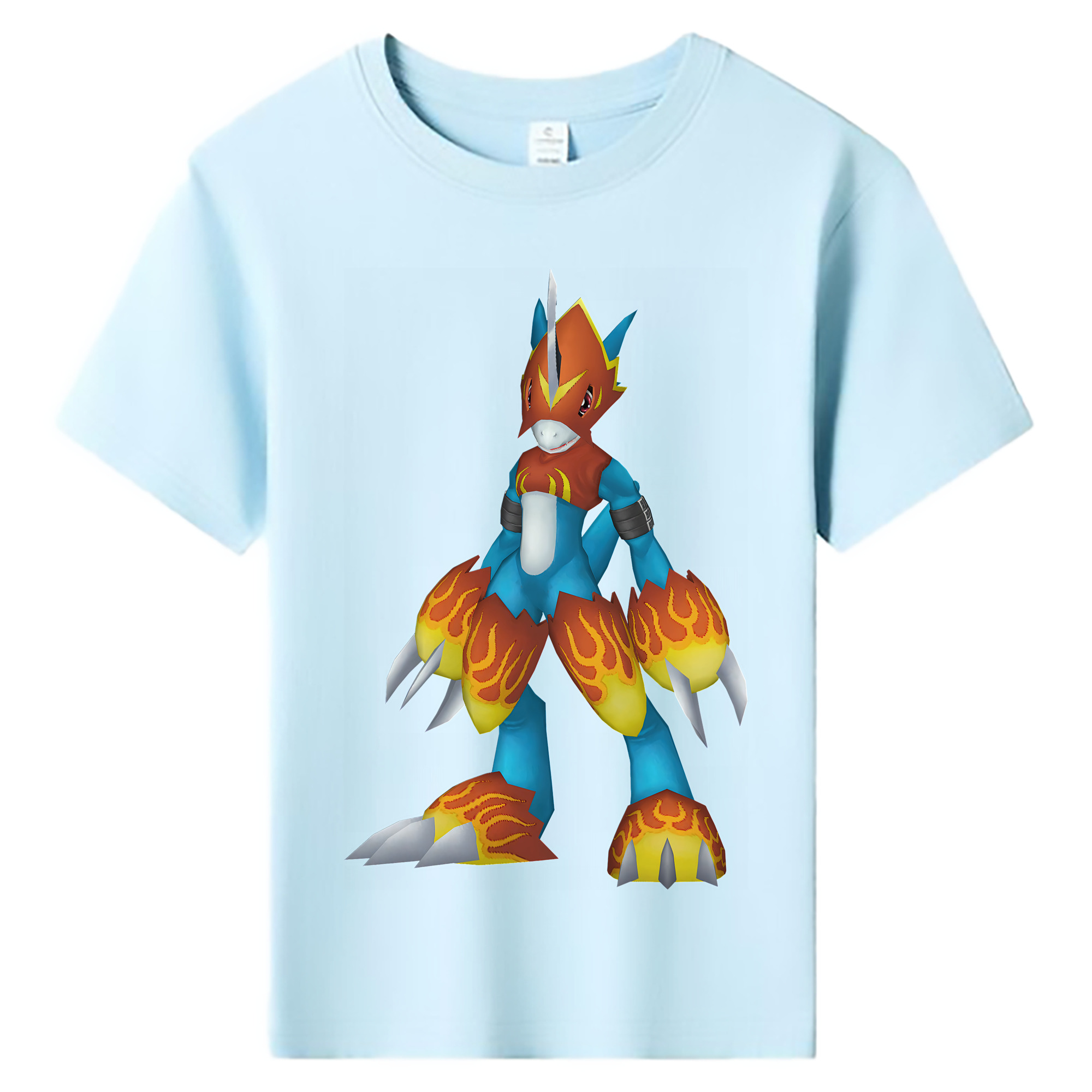 （画像用） Digimon デジタルモンスター/デジモン 綿100％キッズTシャツ（フロントプリント）